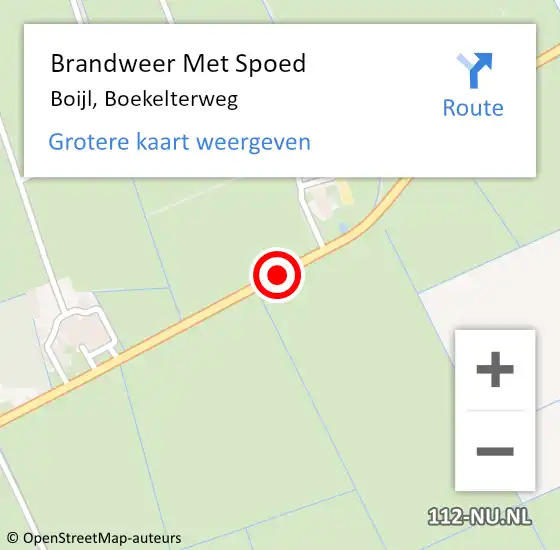 Locatie op kaart van de 112 melding: Brandweer Met Spoed Naar Boijl, Boekelterweg op 24 december 2020 10:58