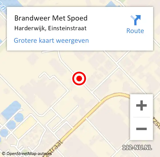 Locatie op kaart van de 112 melding: Brandweer Met Spoed Naar Harderwijk, Einsteinstraat op 24 december 2020 13:02