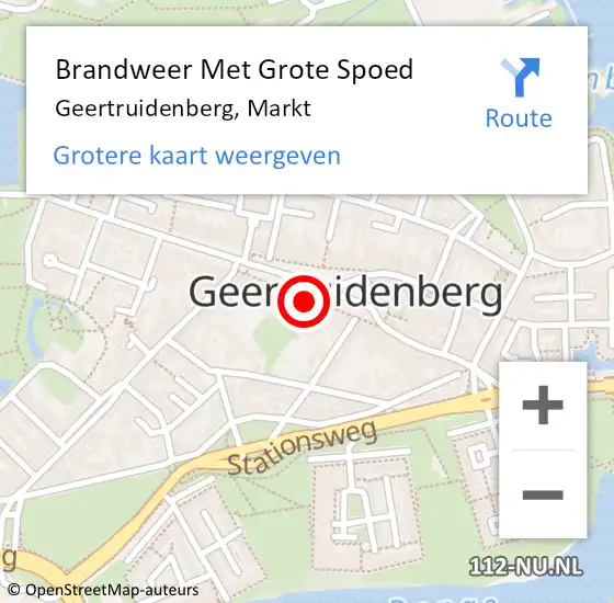 Locatie op kaart van de 112 melding: Brandweer Met Grote Spoed Naar Geertruidenberg, Markt op 25 december 2020 15:30