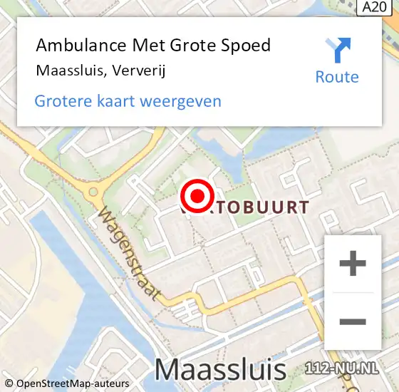 Locatie op kaart van de 112 melding: Ambulance Met Grote Spoed Naar Maassluis, Ververij op 25 december 2020 19:36