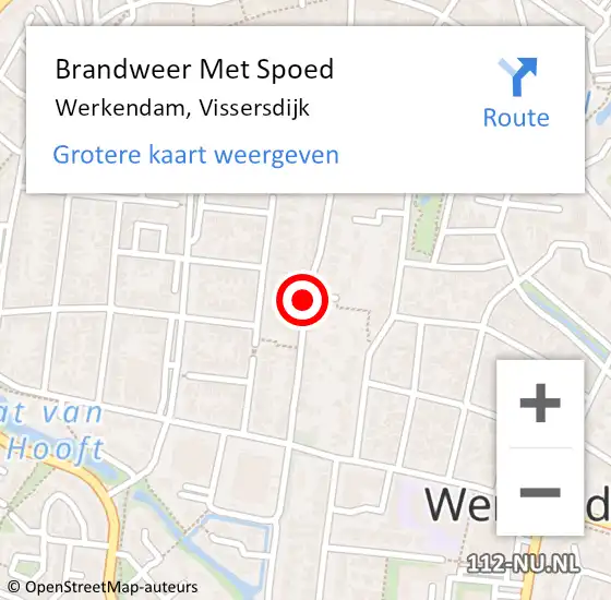 Locatie op kaart van de 112 melding: Brandweer Met Spoed Naar Werkendam, Vissersdijk op 27 december 2020 15:59