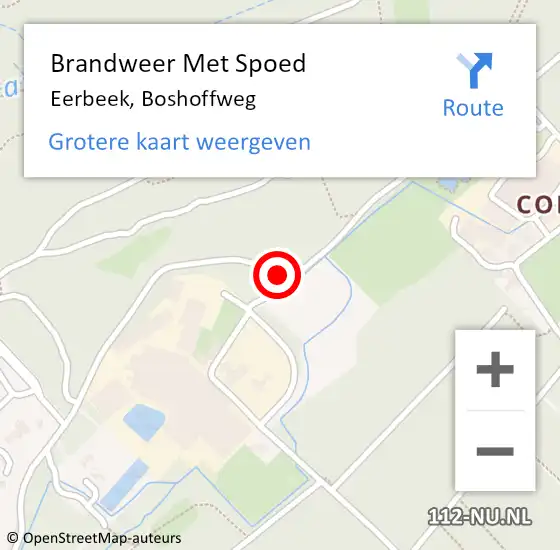 Locatie op kaart van de 112 melding: Brandweer Met Spoed Naar Eerbeek, Boshoffweg op 28 december 2020 07:00