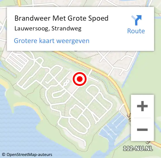 Locatie op kaart van de 112 melding: Brandweer Met Grote Spoed Naar Lauwersoog, Strandweg op 8 september 2013 10:57