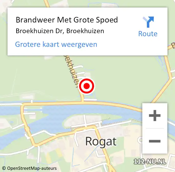 Locatie op kaart van de 112 melding: Brandweer Met Grote Spoed Naar Broekhuizen Dr, Broekhuizen op 28 mei 2014 19:33