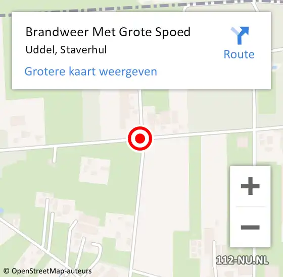 Locatie op kaart van de 112 melding: Brandweer Met Grote Spoed Naar Uddel, Staverhul op 28 december 2020 21:34