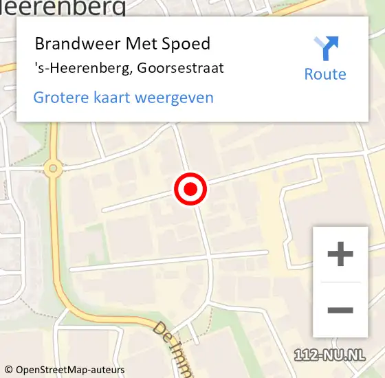 Locatie op kaart van de 112 melding: Brandweer Met Spoed Naar 's-Heerenberg, Goorsestraat op 29 december 2020 01:09