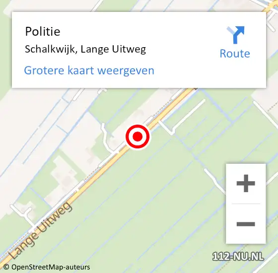 Locatie op kaart van de 112 melding: Politie Schalkwijk, Lange Uitweg op 29 december 2020 16:37