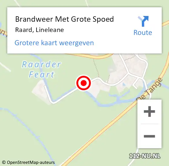 Locatie op kaart van de 112 melding: Brandweer Met Grote Spoed Naar Raard, Lineleane op 29 december 2020 18:46