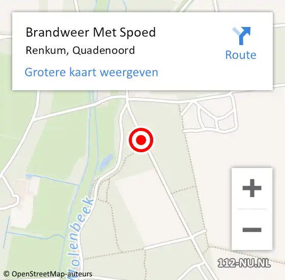 Locatie op kaart van de 112 melding: Brandweer Met Spoed Naar Renkum, Quadenoord op 29 december 2020 19:30