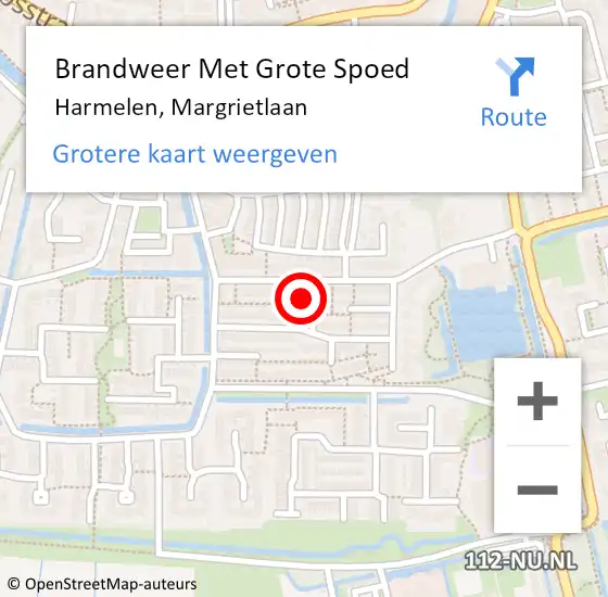 Locatie op kaart van de 112 melding: Brandweer Met Grote Spoed Naar Harmelen, Margrietlaan op 30 december 2020 05:35