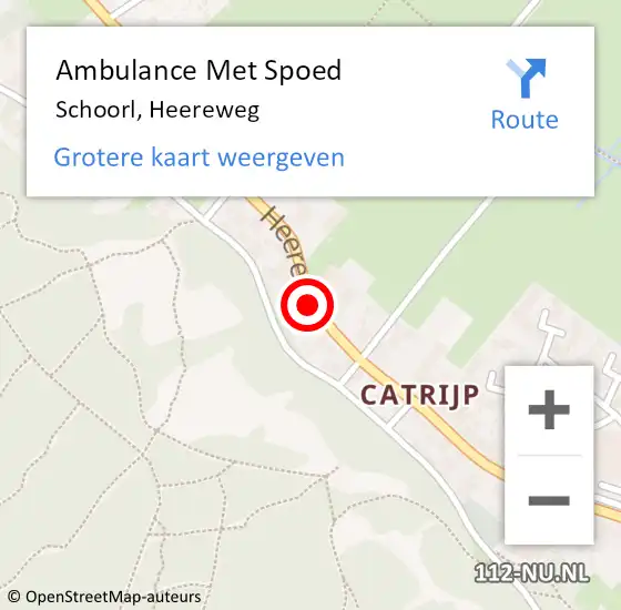 Locatie op kaart van de 112 melding: Ambulance Met Spoed Naar Schoorl, Heereweg op 30 december 2020 15:10