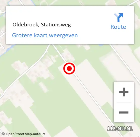 Locatie op kaart van de 112 melding:  Oldebroek, Stationsweg op 30 december 2020 20:18