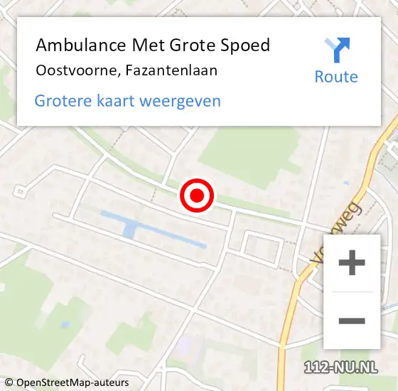 Locatie op kaart van de 112 melding: Ambulance Met Grote Spoed Naar Oostvoorne, Fazantenlaan op 30 december 2020 20:40