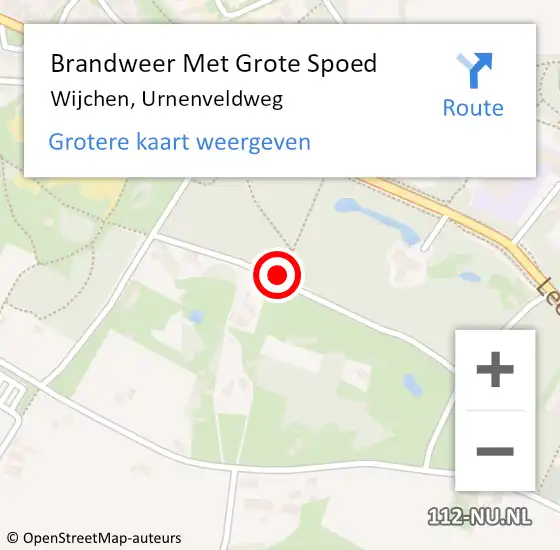 Locatie op kaart van de 112 melding: Brandweer Met Grote Spoed Naar Wijchen, Urnenveldweg op 30 december 2020 21:29