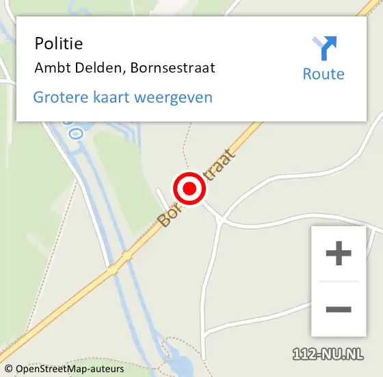 Locatie op kaart van de 112 melding: Politie Ambt Delden, Bornsestraat op 30 december 2020 23:28