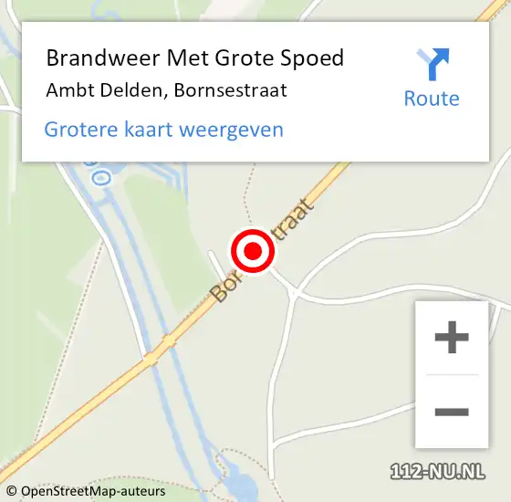 Locatie op kaart van de 112 melding: Brandweer Met Grote Spoed Naar Ambt Delden, Bornsestraat op 30 december 2020 23:29