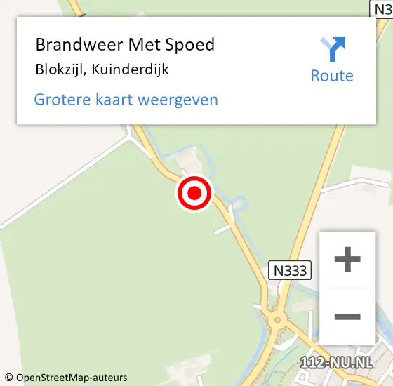 Locatie op kaart van de 112 melding: Brandweer Met Spoed Naar Blokzijl, Kuinderdijk op 31 december 2020 00:35