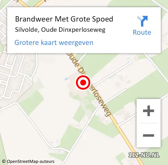 Locatie op kaart van de 112 melding: Brandweer Met Grote Spoed Naar Silvolde, Oude Dinxperloseweg op 3 oktober 2013 12:28