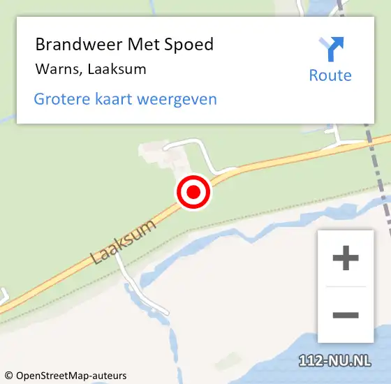 Locatie op kaart van de 112 melding: Brandweer Met Spoed Naar Warns, Laaksum op 31 december 2020 10:01