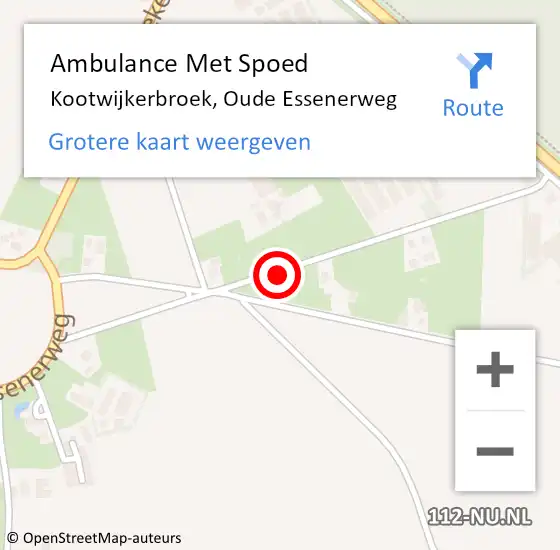 Locatie op kaart van de 112 melding: Ambulance Met Spoed Naar Kootwijkerbroek, Oude Essenerweg op 31 december 2020 11:13