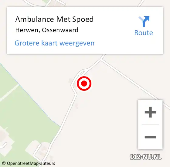 Locatie op kaart van de 112 melding: Ambulance Met Spoed Naar Herwen, Ossenwaard op 31 december 2020 11:48