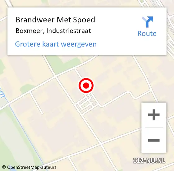 Locatie op kaart van de 112 melding: Brandweer Met Spoed Naar Boxmeer, Industriestraat op 31 december 2020 17:56