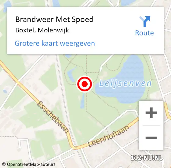 Locatie op kaart van de 112 melding: Brandweer Met Spoed Naar Boxtel, Molenwijk op 31 december 2020 20:19