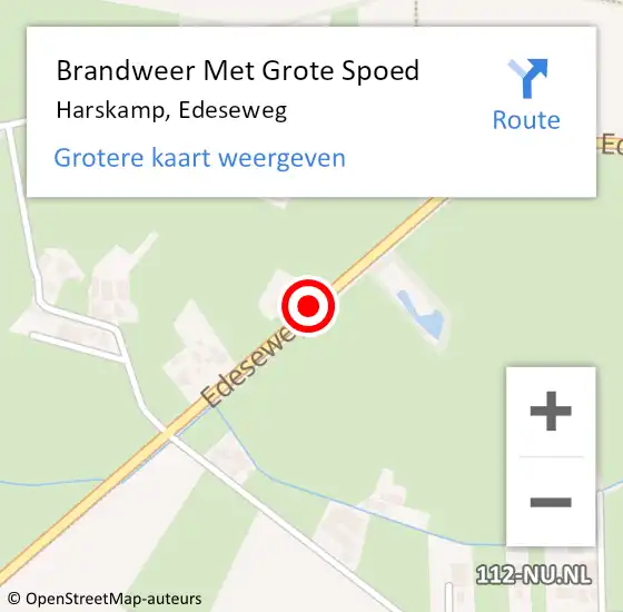 Locatie op kaart van de 112 melding: Brandweer Met Grote Spoed Naar Harskamp, Edeseweg op 31 december 2020 20:40