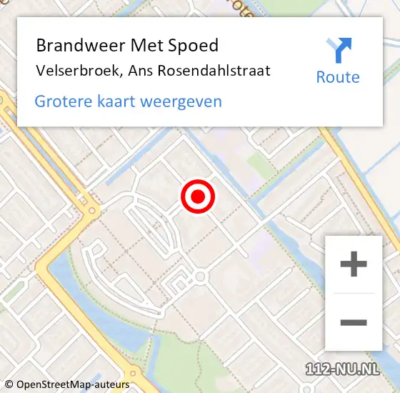 Locatie op kaart van de 112 melding: Brandweer Met Spoed Naar Velserbroek, Ans Rosendahlstraat op 31 december 2020 21:21