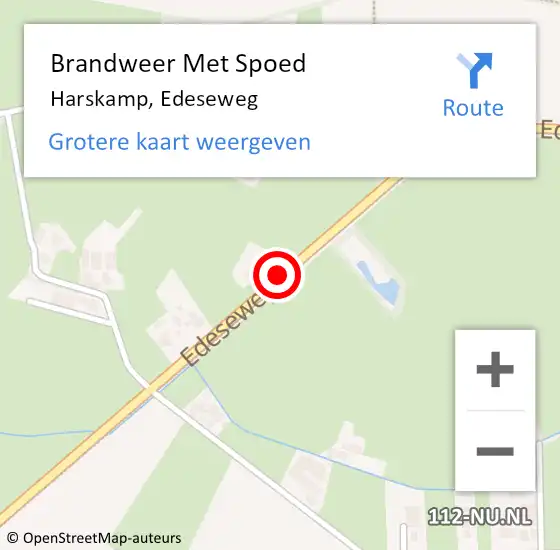 Locatie op kaart van de 112 melding: Brandweer Met Spoed Naar Harskamp, Edeseweg op 31 december 2020 21:44