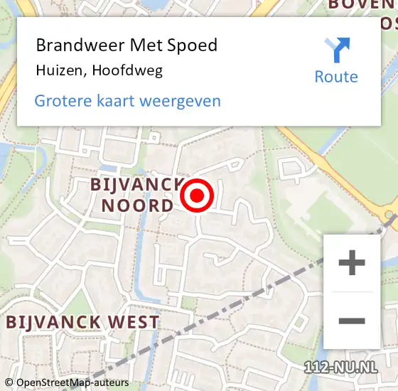 Locatie op kaart van de 112 melding: Brandweer Met Spoed Naar Huizen, Hoofdweg op 31 december 2020 22:03