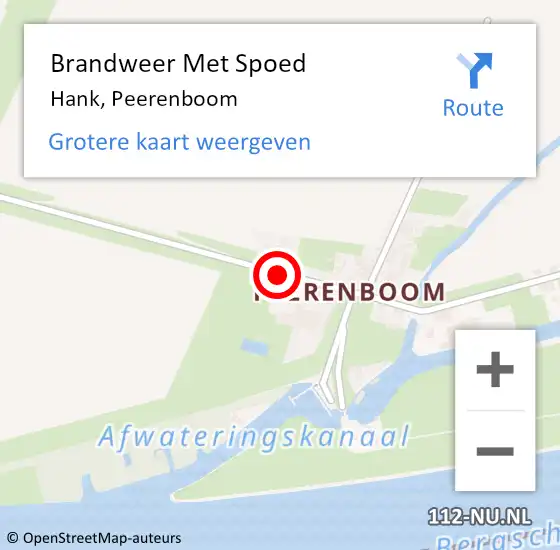 Locatie op kaart van de 112 melding: Brandweer Met Spoed Naar Hank, Peerenboom op 31 december 2020 22:20