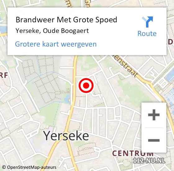 Locatie op kaart van de 112 melding: Brandweer Met Grote Spoed Naar Yerseke, Oude Boogaert op 31 december 2020 22:34