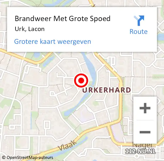 Locatie op kaart van de 112 melding: Brandweer Met Grote Spoed Naar Urk, Lacon op 31 december 2020 22:46