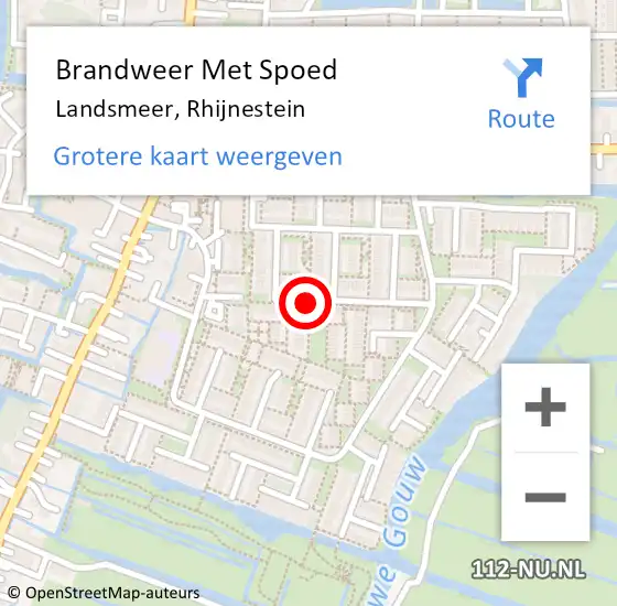 Locatie op kaart van de 112 melding: Brandweer Met Spoed Naar Landsmeer, Rhijnestein op 31 december 2020 23:37