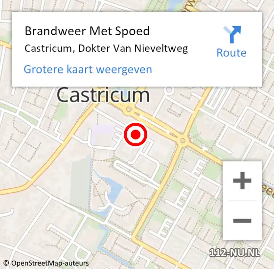 Locatie op kaart van de 112 melding: Brandweer Met Spoed Naar Castricum, Dokter Van Nieveltweg op 31 december 2020 23:58