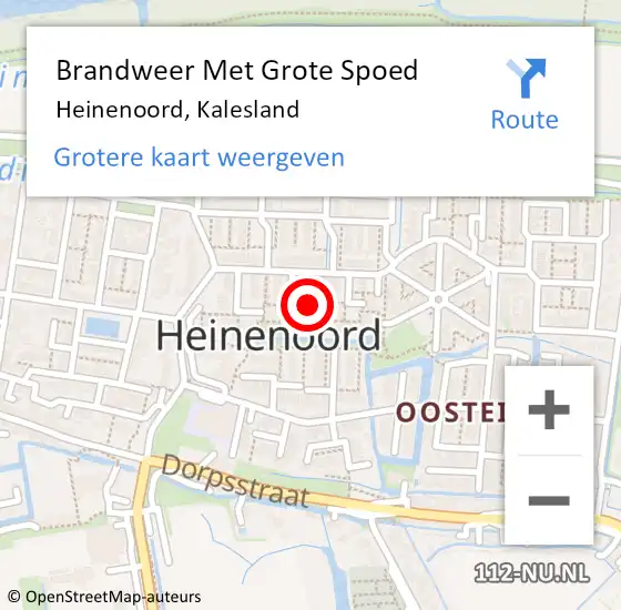 Locatie op kaart van de 112 melding: Brandweer Met Grote Spoed Naar Heinenoord, Kalesland op 1 januari 2021 01:26