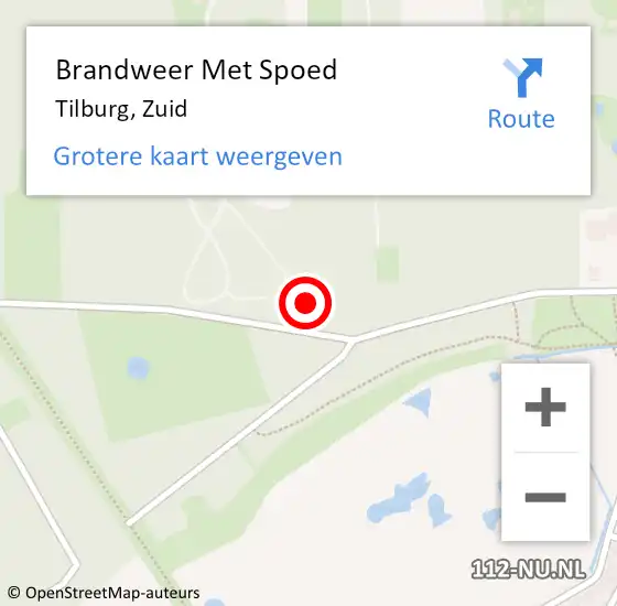 Locatie op kaart van de 112 melding: Brandweer Met Spoed Naar Tilburg, Zuid op 1 januari 2021 01:45