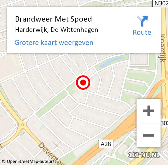 Locatie op kaart van de 112 melding: Brandweer Met Spoed Naar Harderwijk, De Wittenhagen op 1 januari 2021 02:04