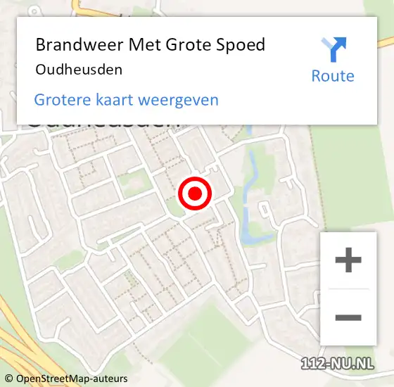 Locatie op kaart van de 112 melding: Brandweer Met Grote Spoed Naar Oudheusden op 1 januari 2021 03:09