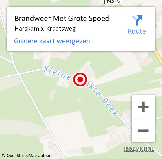 Locatie op kaart van de 112 melding: Brandweer Met Grote Spoed Naar Harskamp, Kraatsweg op 1 januari 2021 04:54