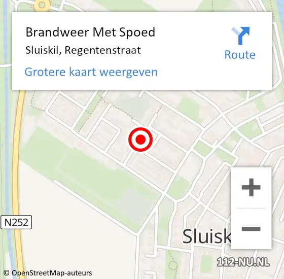 Locatie op kaart van de 112 melding: Brandweer Met Spoed Naar Sluiskil, Regentenstraat op 1 januari 2021 05:50