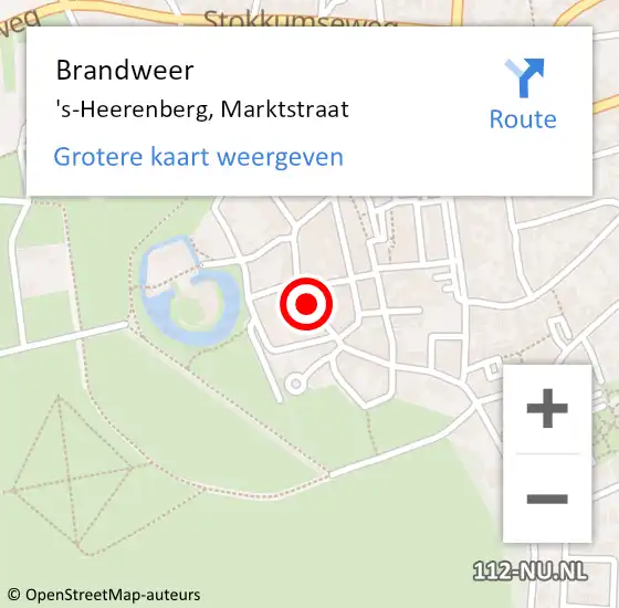 Locatie op kaart van de 112 melding: Brandweer 's-Heerenberg, Marktstraat op 29 mei 2014 10:47