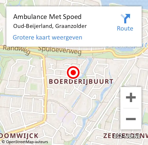 Locatie op kaart van de 112 melding: Ambulance Met Spoed Naar Oud-Beijerland, Graanzolder op 1 januari 2021 11:56