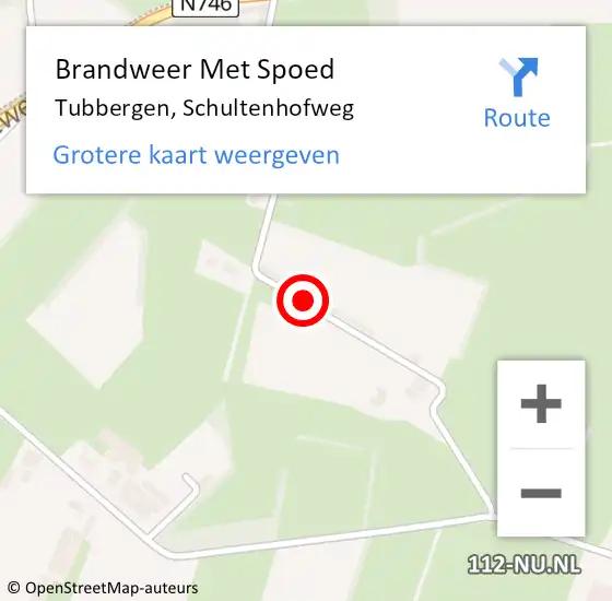 Locatie op kaart van de 112 melding: Brandweer Met Spoed Naar Tubbergen, Schultenhofweg op 29 mei 2014 11:29