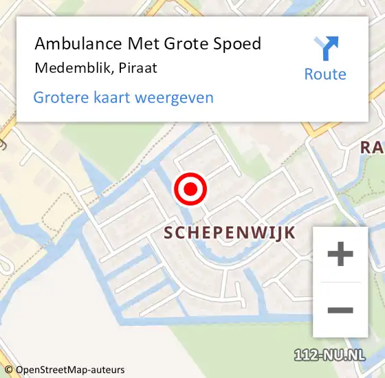 Locatie op kaart van de 112 melding: Ambulance Met Grote Spoed Naar Medemblik, Piraat op 2 januari 2021 03:03