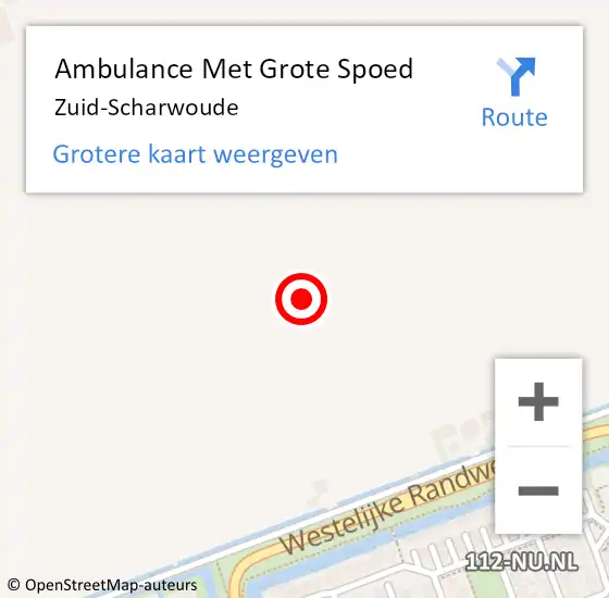 Locatie op kaart van de 112 melding: Ambulance Met Grote Spoed Naar Zuid-Scharwoude op 2 januari 2021 08:19