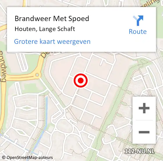 Locatie op kaart van de 112 melding: Brandweer Met Spoed Naar Houten, Lange Schaft op 2 januari 2021 15:03