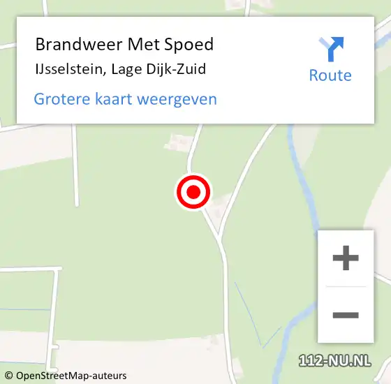 Locatie op kaart van de 112 melding: Brandweer Met Spoed Naar IJsselstein, Lage Dijk-Zuid op 2 januari 2021 22:34