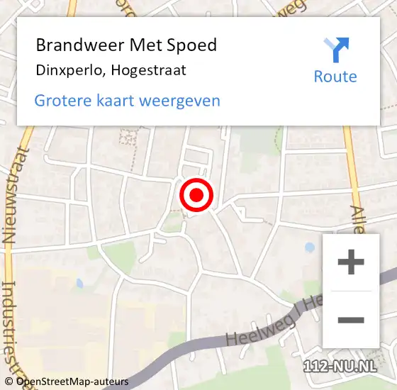 Locatie op kaart van de 112 melding: Brandweer Met Spoed Naar Dinxperlo, Hogestraat op 3 januari 2021 11:48